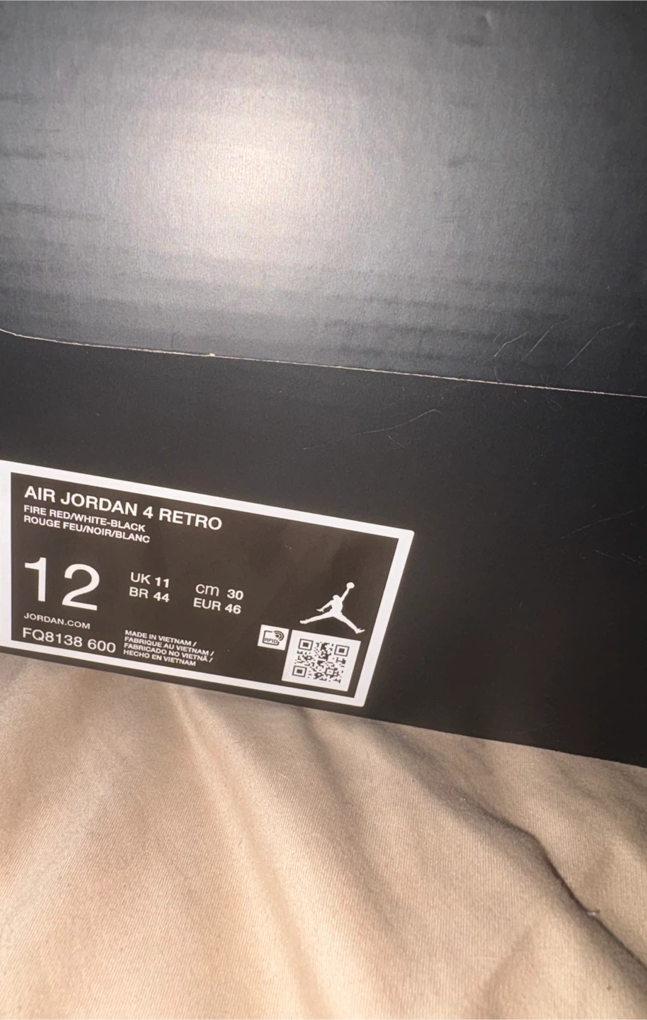 Air Jordan 4 Retro Red/White/Black Men's Shoes - photo 5