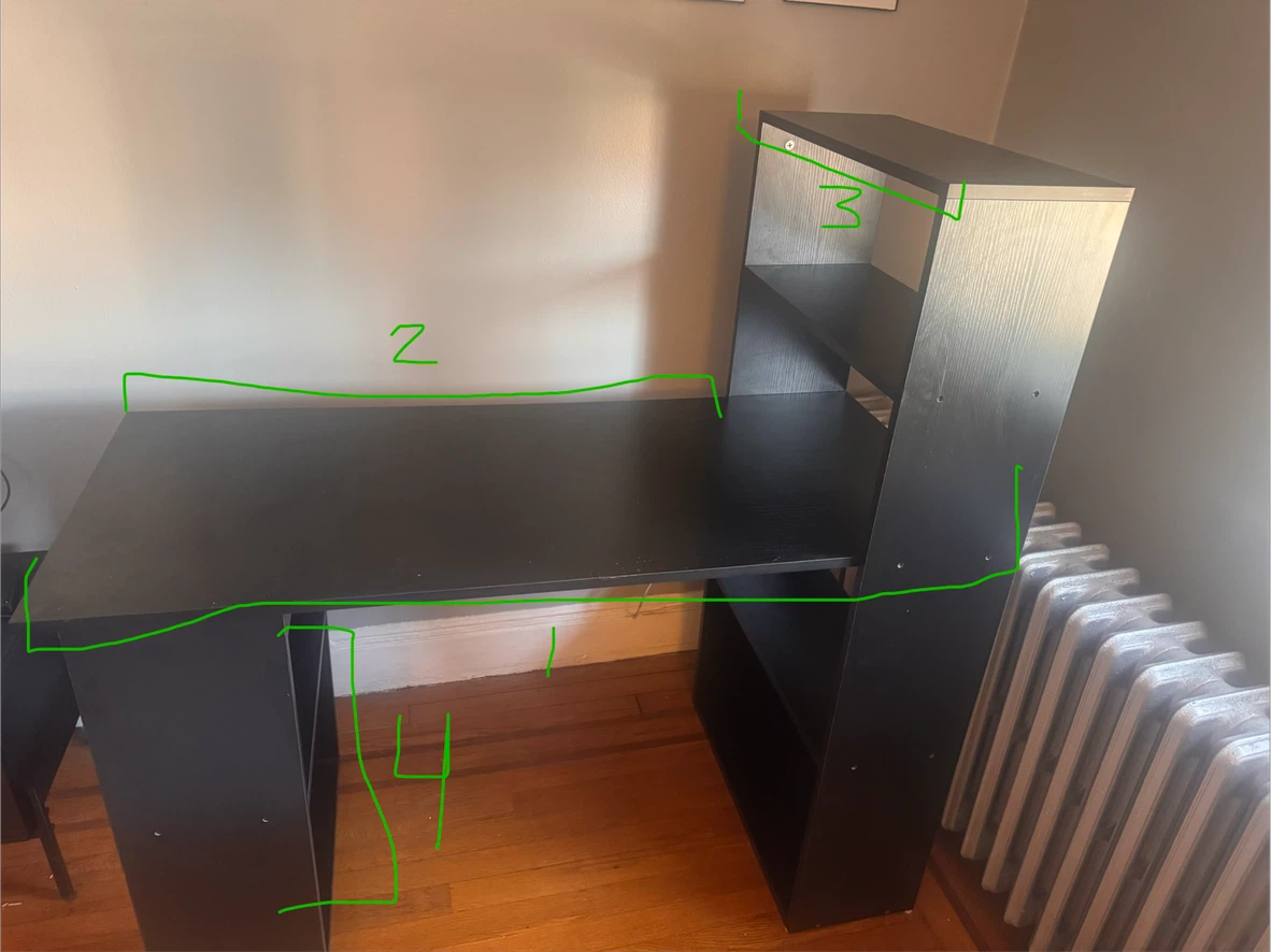 Black Desk with Hutch