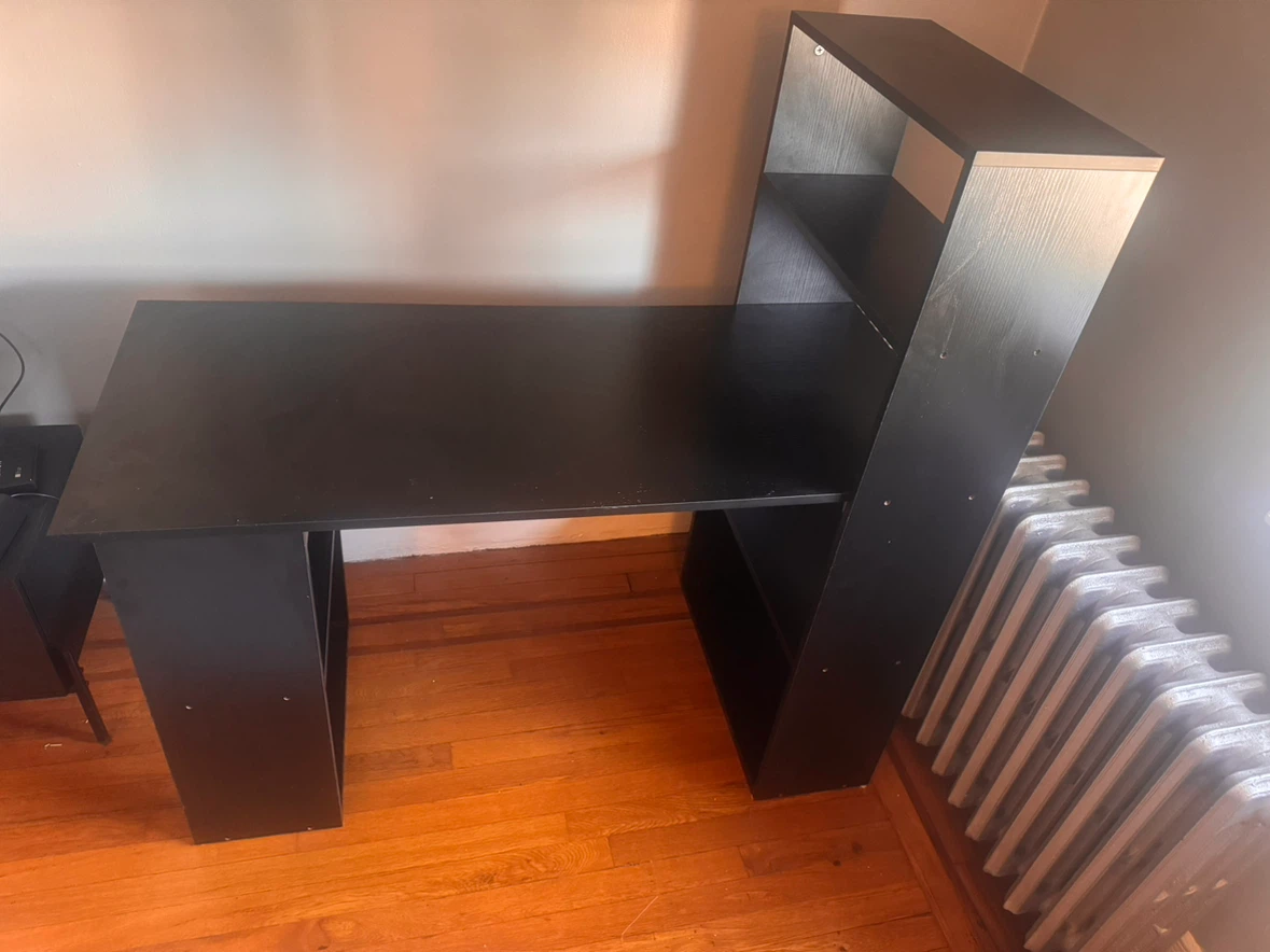 Black Desk with Hutch - photo 3