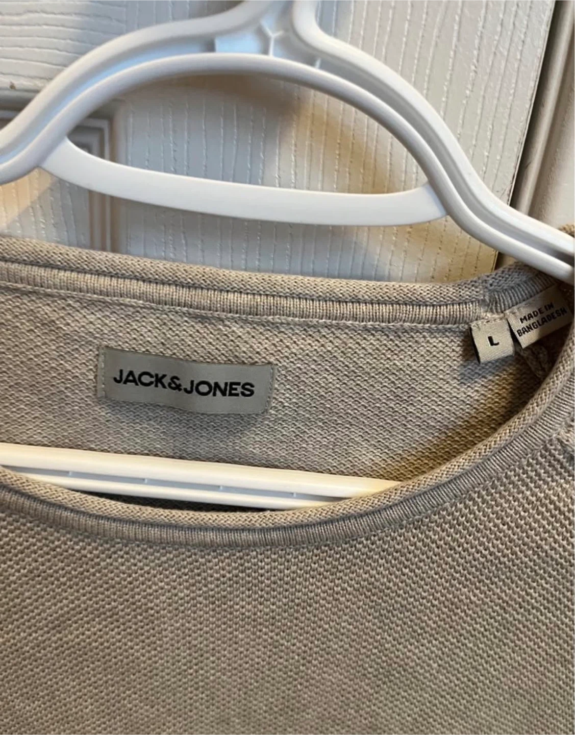 Jack & Jones Beige Knit Sweater Large - photo 2