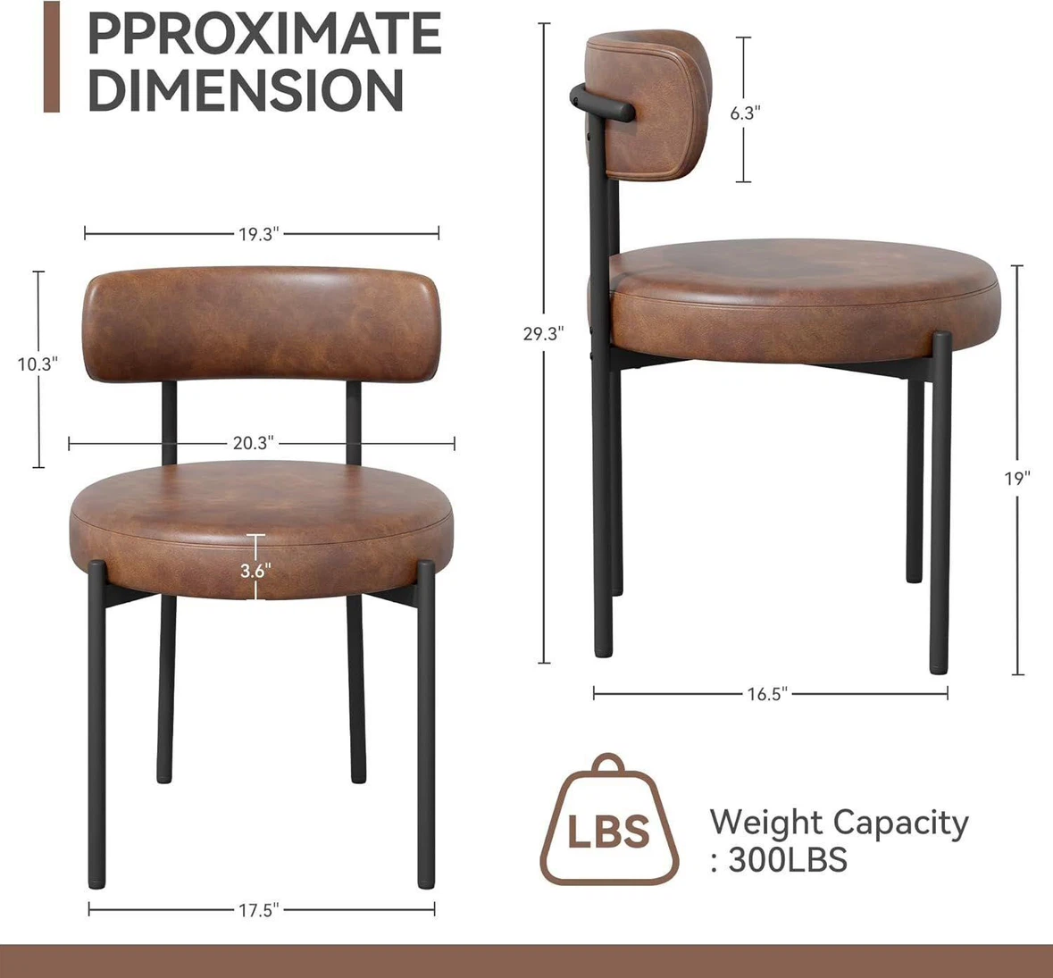 Stunning Mid-Century Modern Dining Chairs (Set of 2)- NEW - photo 3