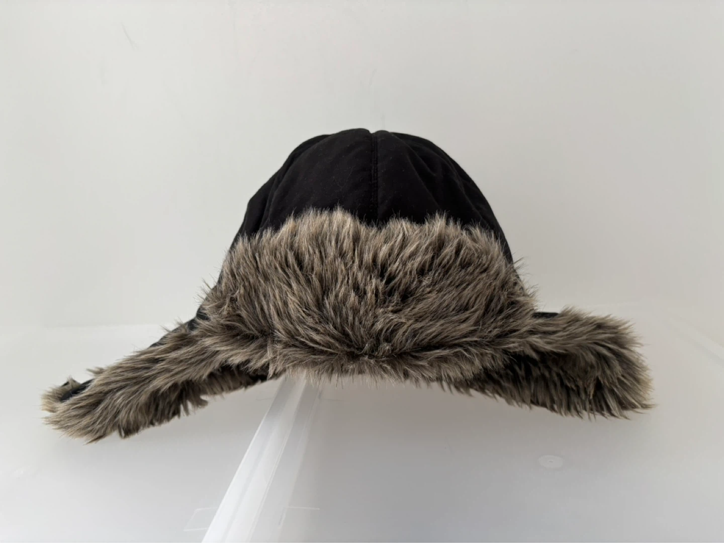 Black Faux Fur Trapper Hat for Women (brand: Eddie Bauer) - photo 3