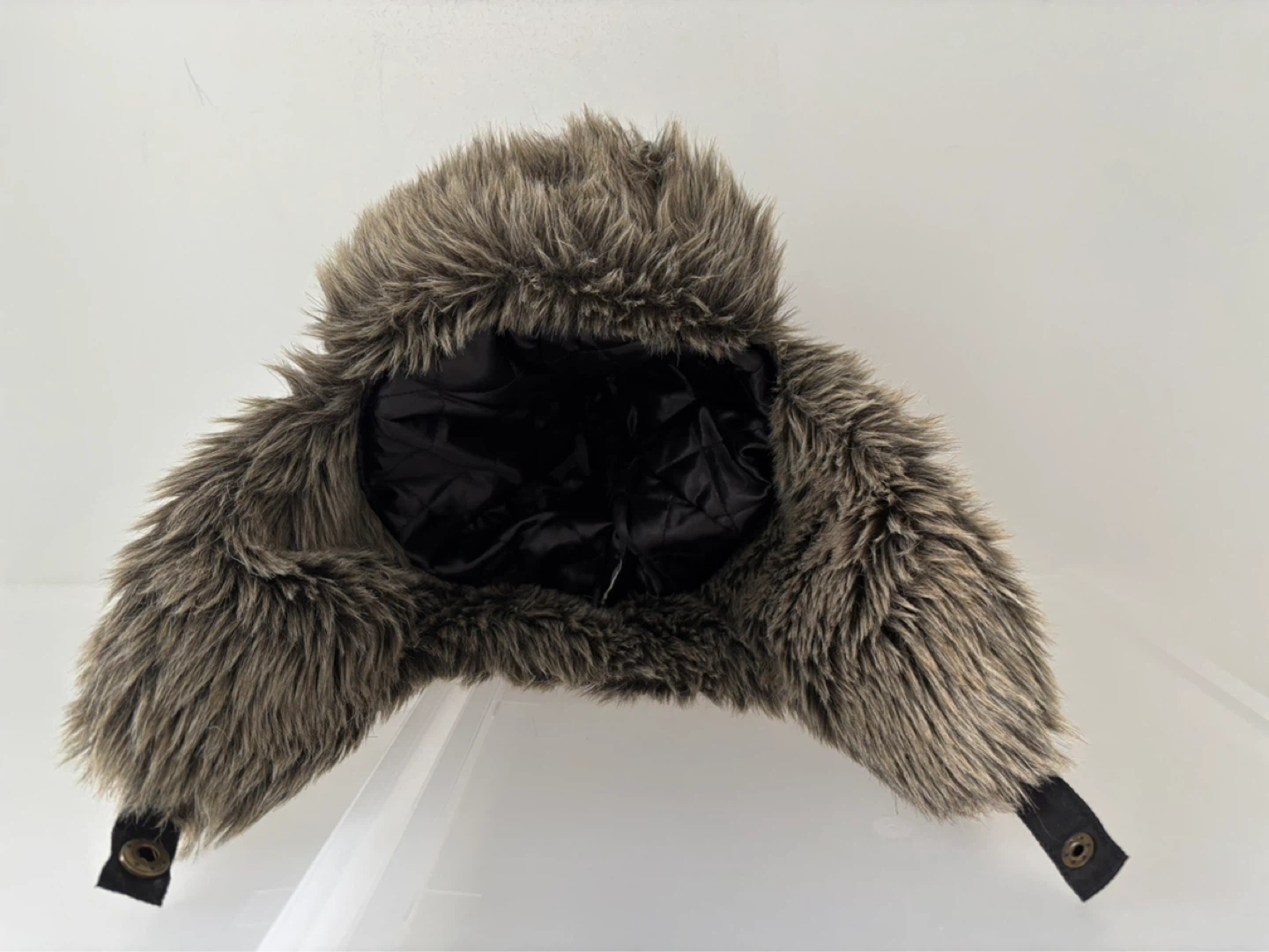 Black Faux Fur Trapper Hat for Women (brand: Eddie Bauer) - photo 2