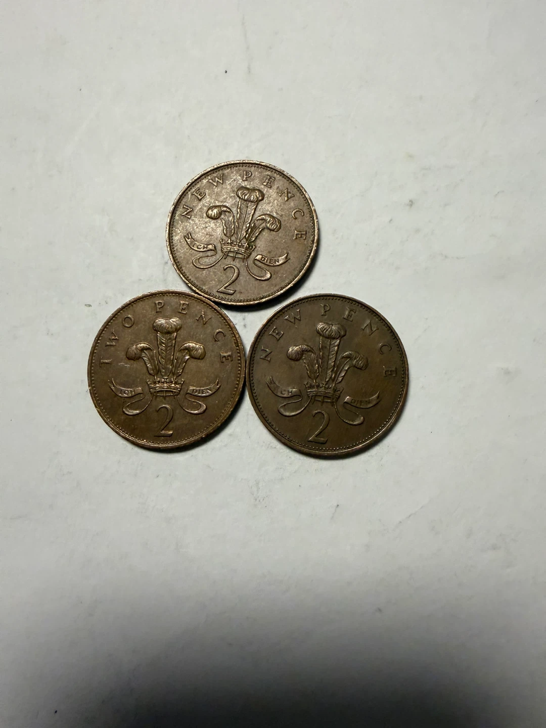 Three 2 Pence Coins - photo 2