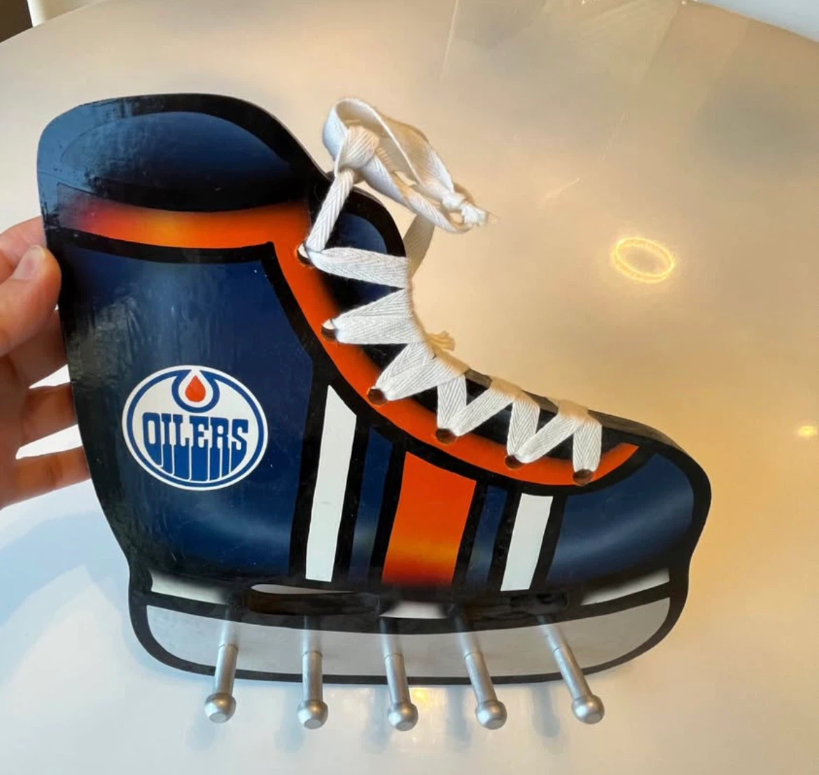Edmonton Oilers Skate Key/Hat Holder Rack