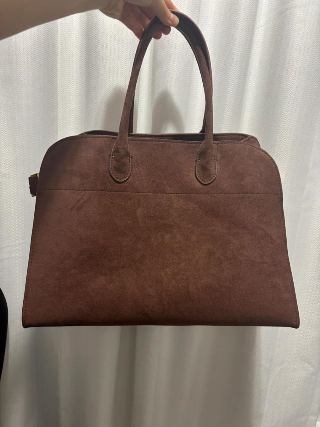 Genuine Suede Coffee Brown Margaux Bag 15
