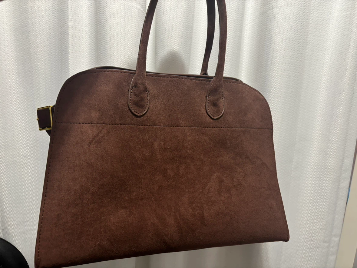 Genuine Suede Coffee Brown Margaux Bag 15 - photo 3