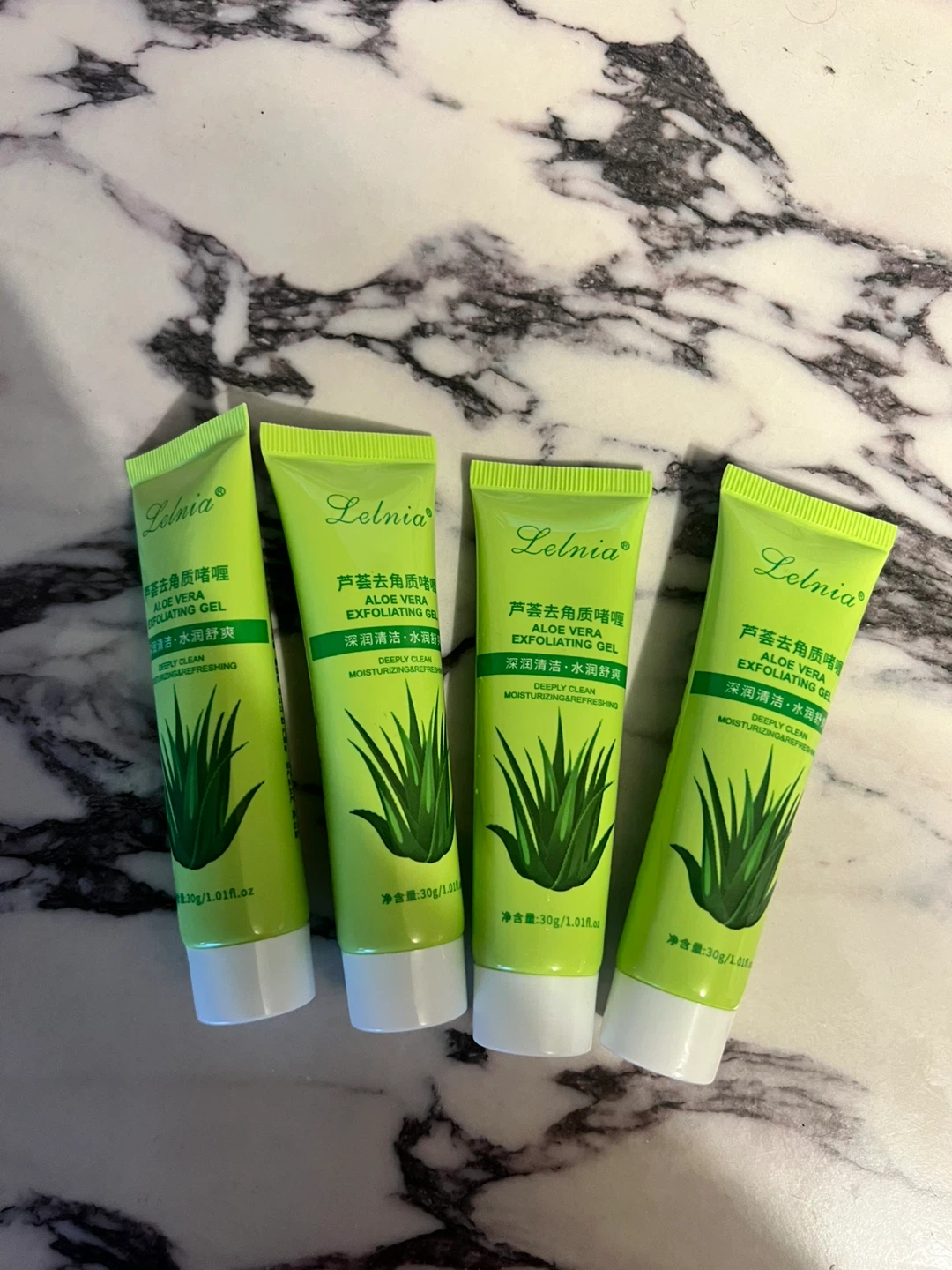 Lelnia Aloe Vera Exfoliating Gel (30g) - Pack of 4