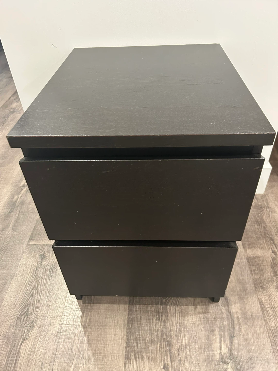 IKEA MALM nightstand black brown