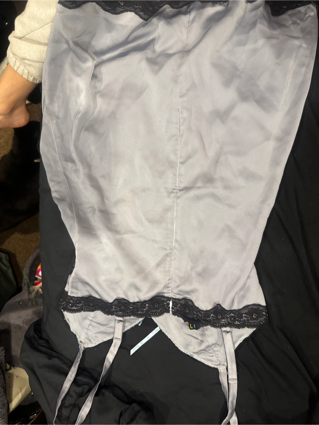 Delias Grey Lace Trim Slip Dress - photo 2