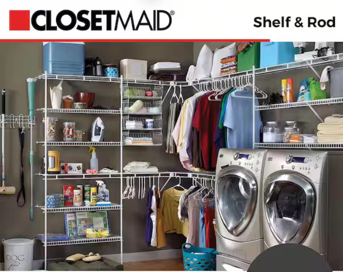 ClosetMaid Shelf & Rod System Components