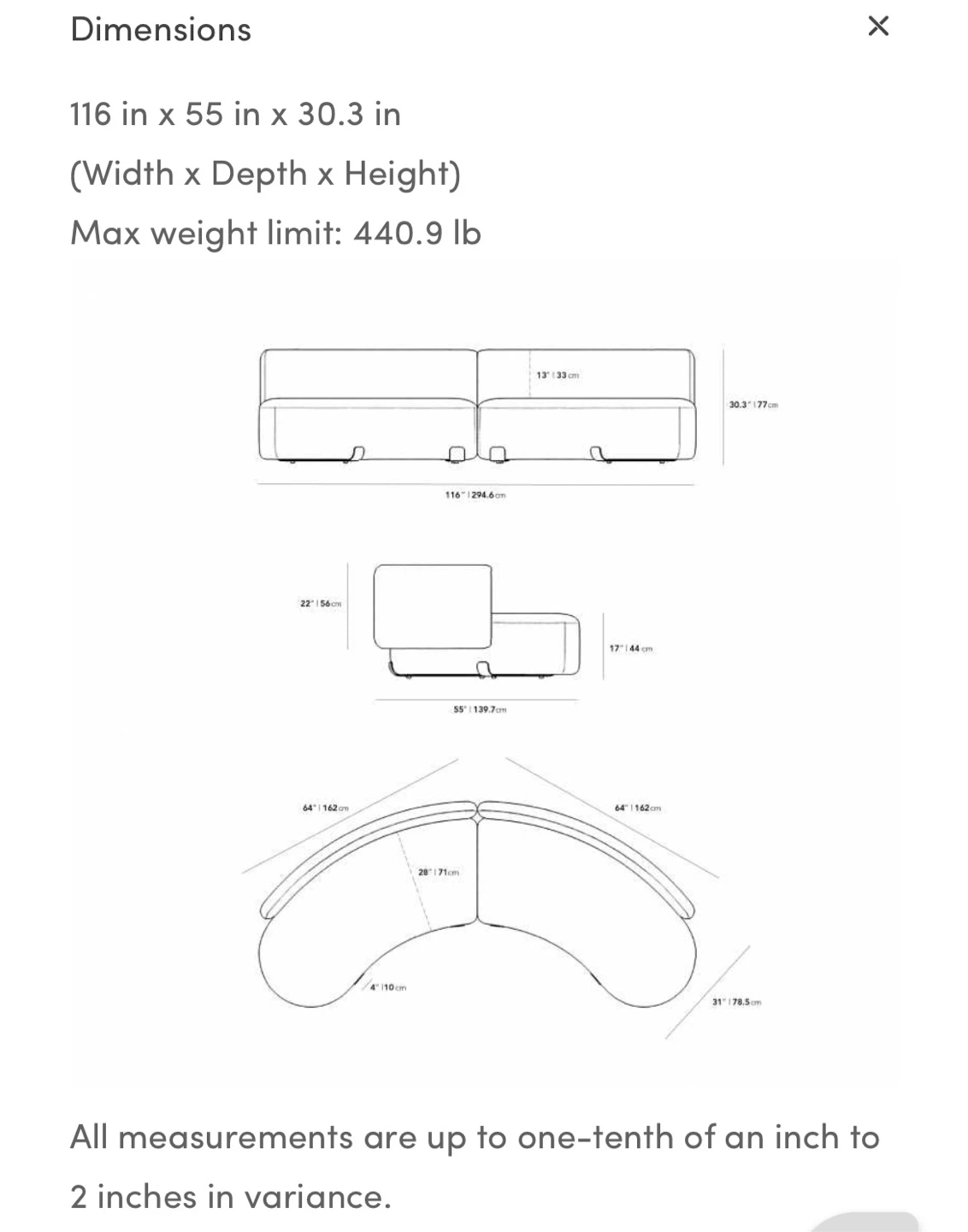 2 Rove Concepts Curved Sectional Sofa - photo 5
