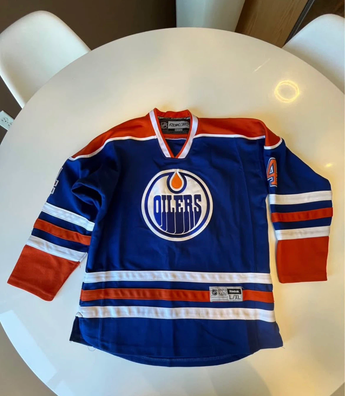 Reebok Edmonton Oilers Hall 4 Hockey Jersey L/XL