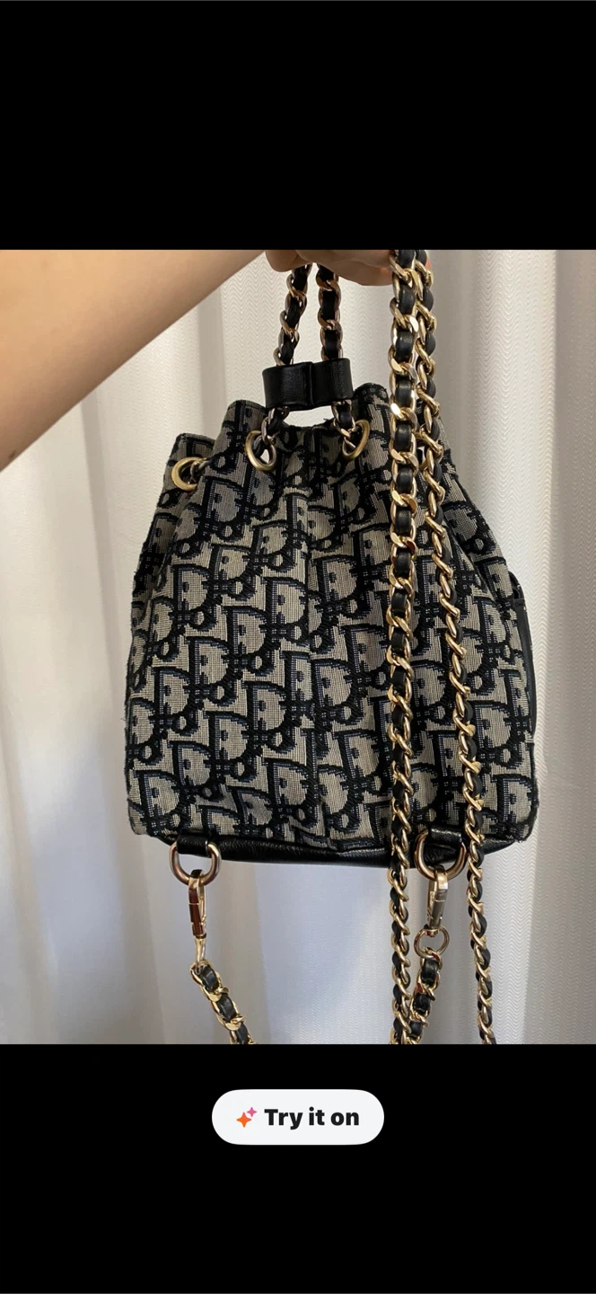 Vintage 90s Dior Trotter Canvas & Leather Backpack - photo 2