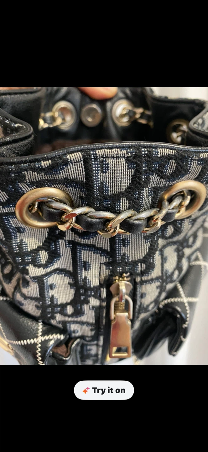 Vintage 90s Dior Trotter Canvas & Leather Backpack - photo 5