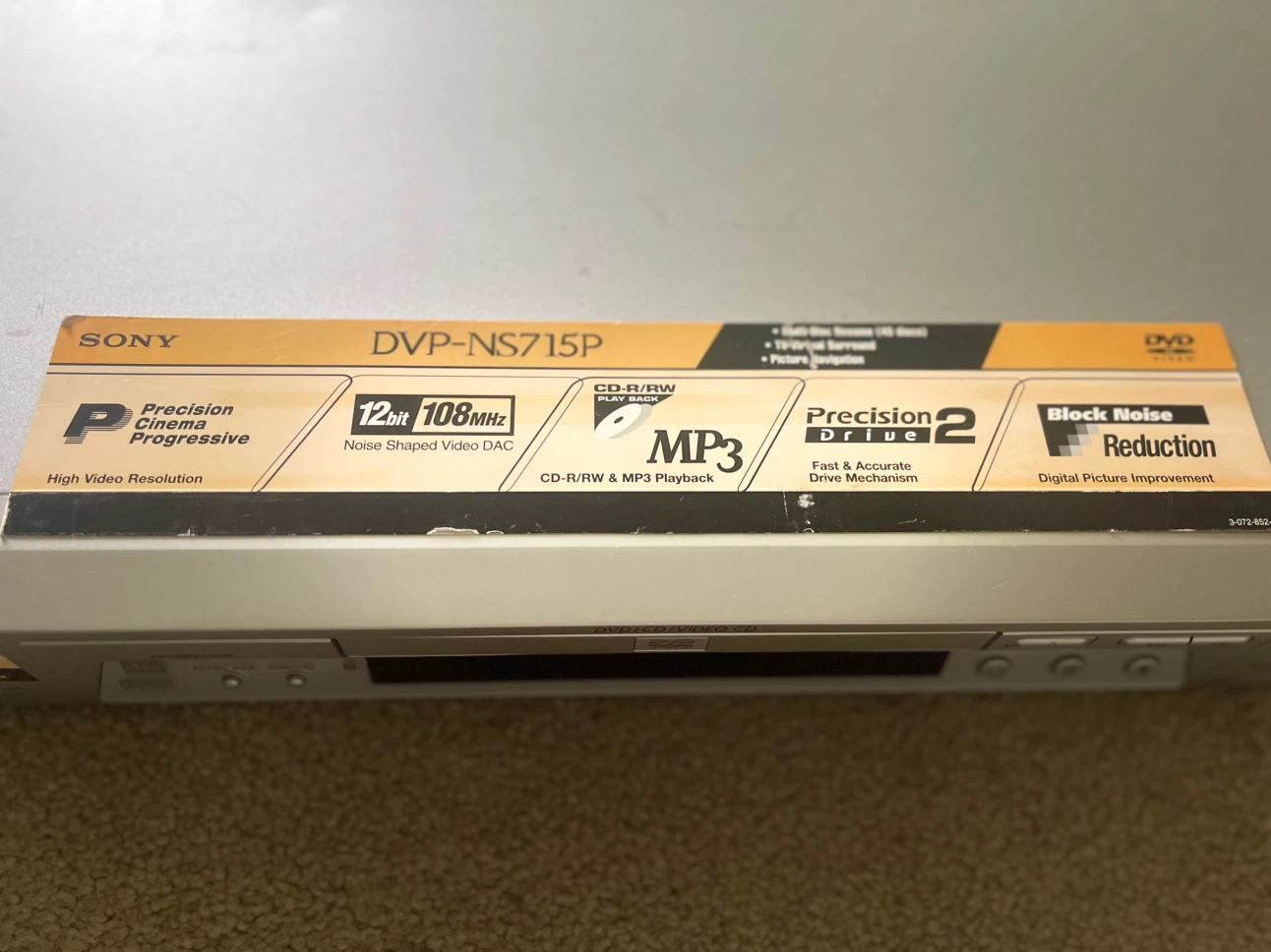 Sony DVP-NS715P Progressive Scan DVD Player - photo 2
