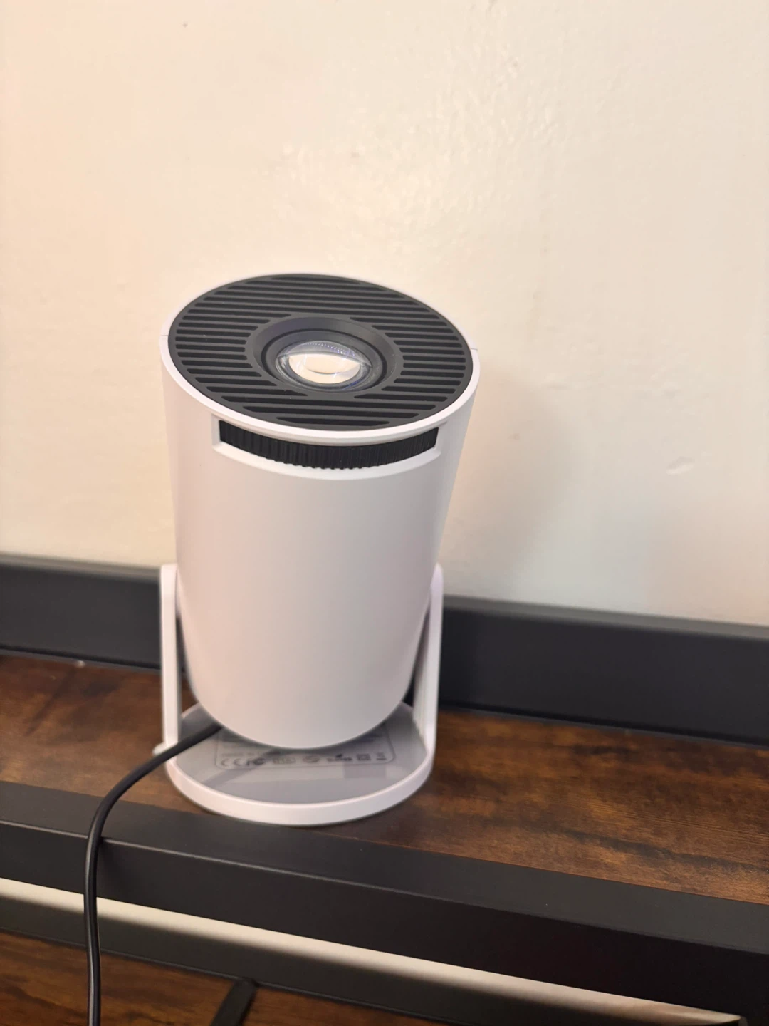 White Portable Projector with Remote - photo 2