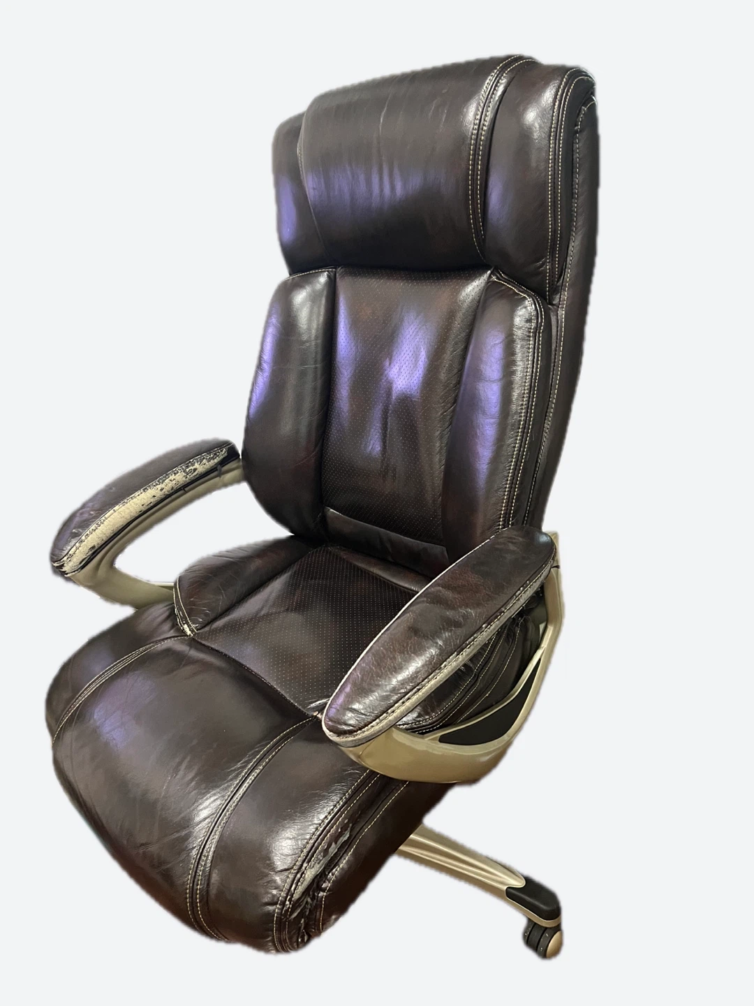 Executive Office Chair - Dark Brown Faux Leather - photo 2