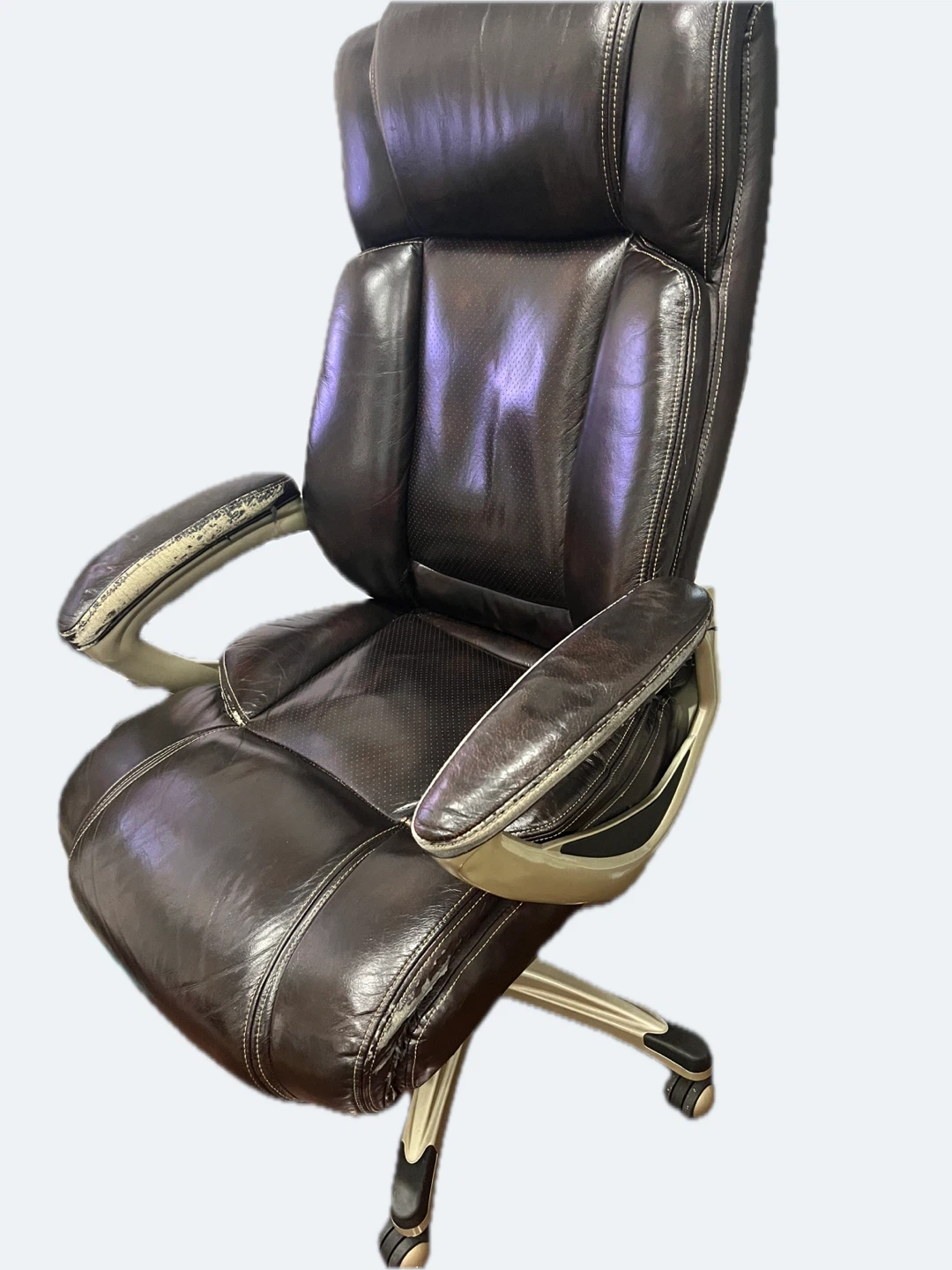 Executive Office Chair - Dark Brown Faux Leather - photo 3