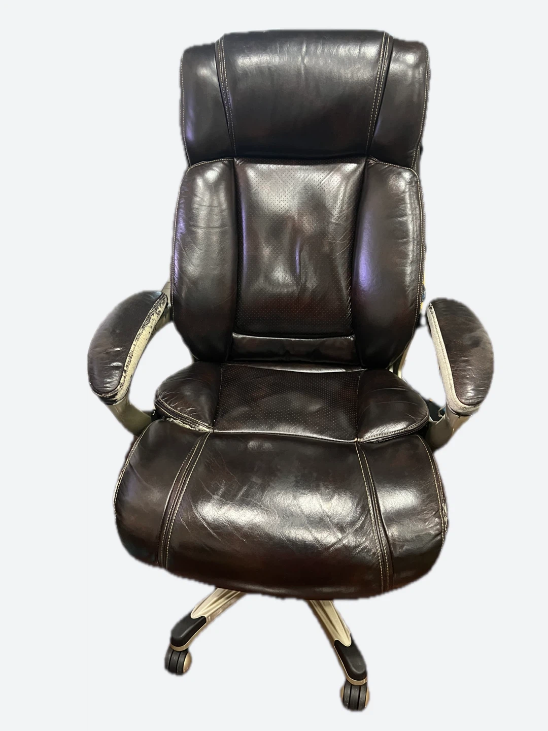 Executive Office Chair - Dark Brown Faux Leather - photo 4