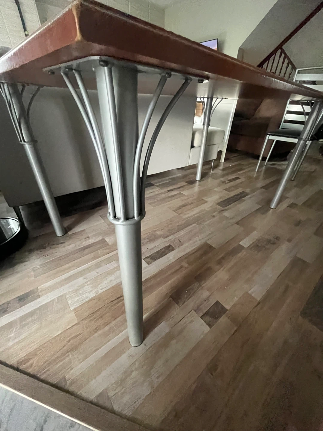 Wooden Dining Table with Metal Legs - photo 2