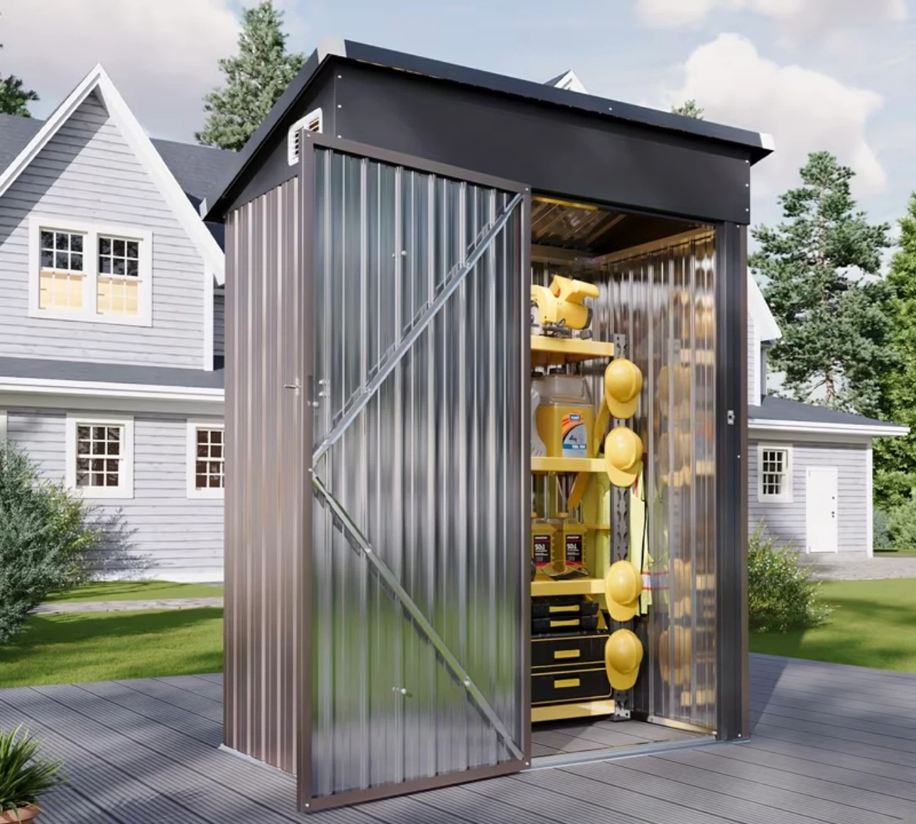 Outdoor Storage Shed - 2.4ft x 4.53ft x 5.33ft - photo 2