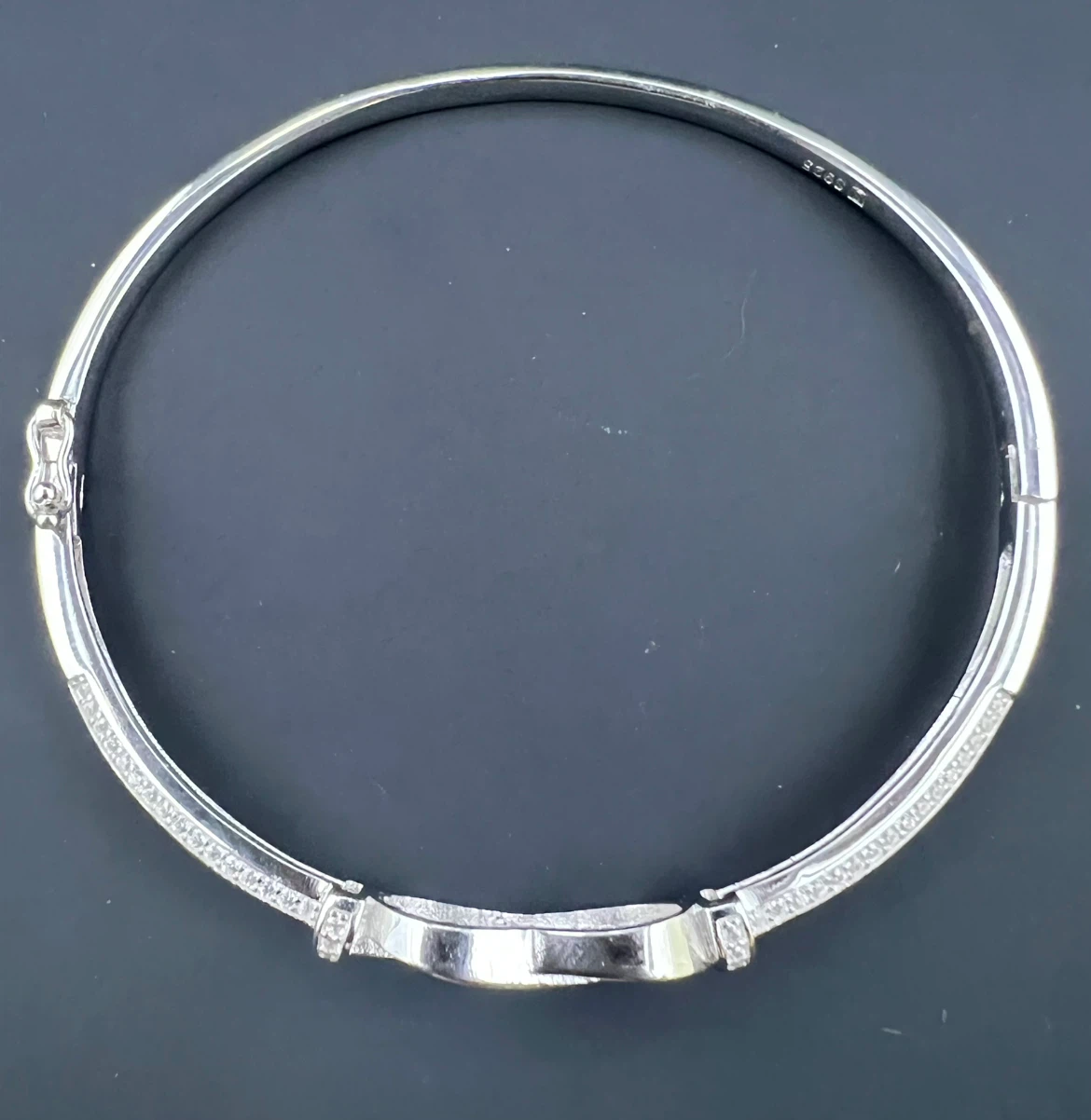 925 Sterling Silver Cubic Zirconia Bangle - photo 3