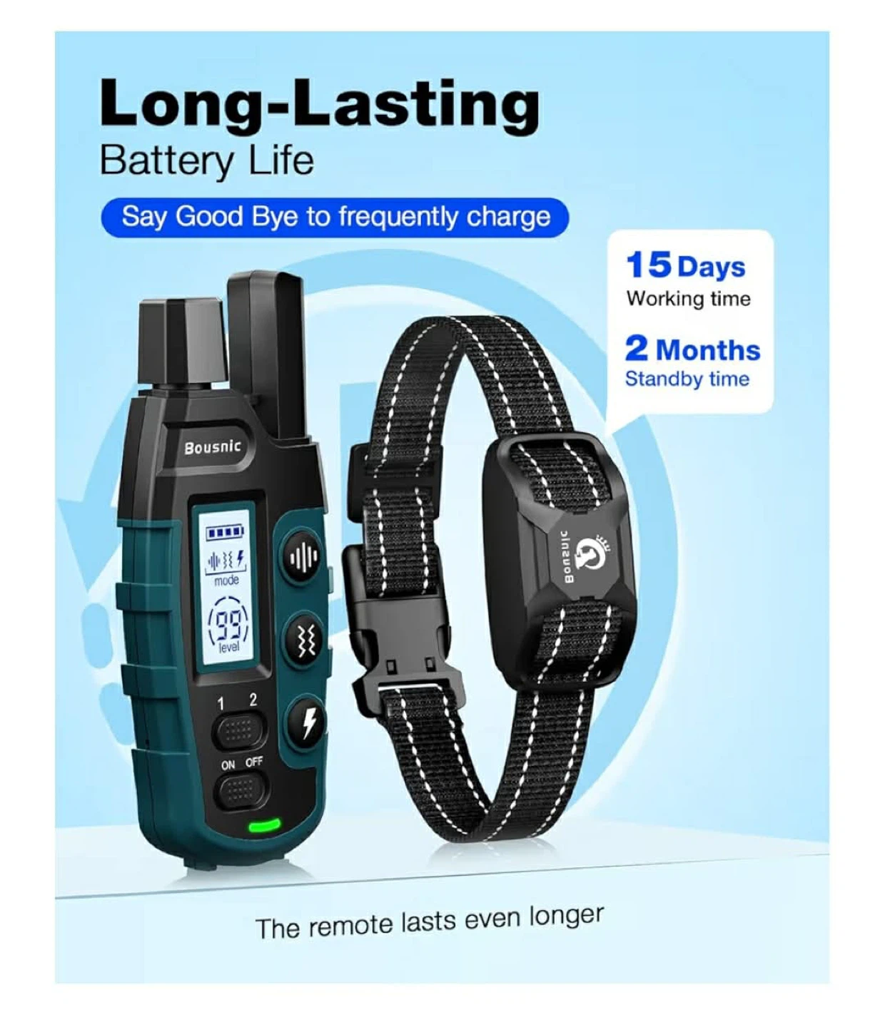 Bousnic Dog Training Collar with Remote - photo 3