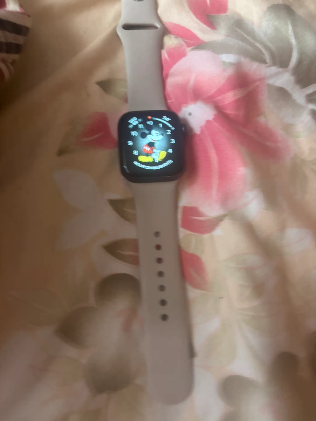 Apple Watch with Light  Gray Band apple watch se 1 gen 40 mm gps