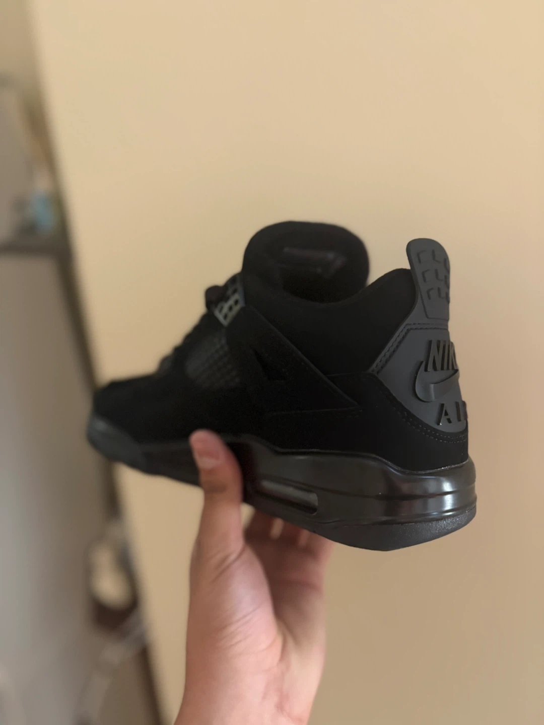 Black Nike Air Jordan 4 Men's Shoes - photo 3