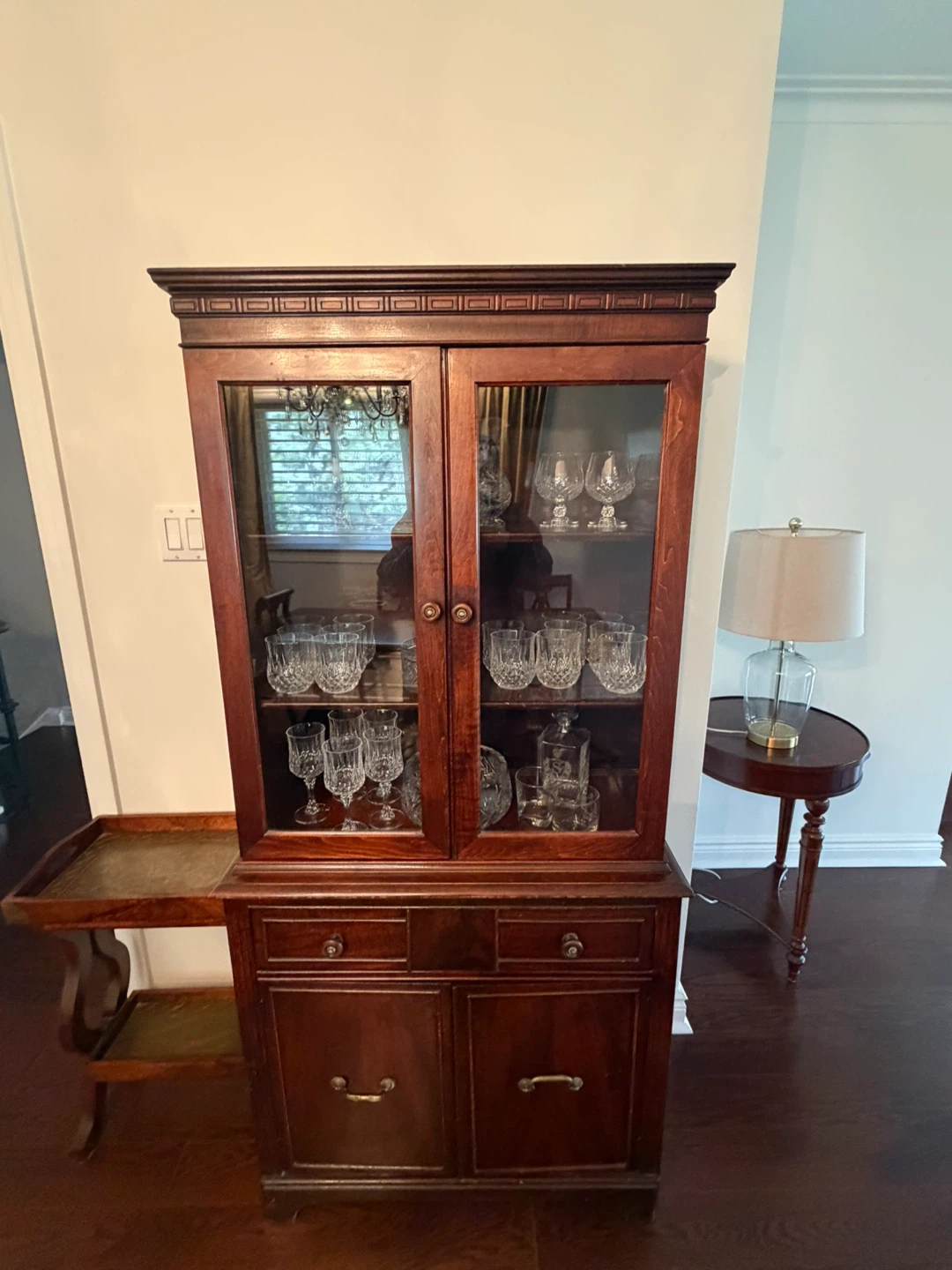 Wooden Display Cabinet with Glass Doors - photo 2