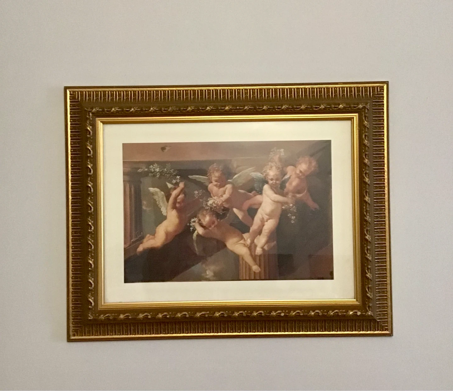 Framed Painting of Cherubs - photo 2