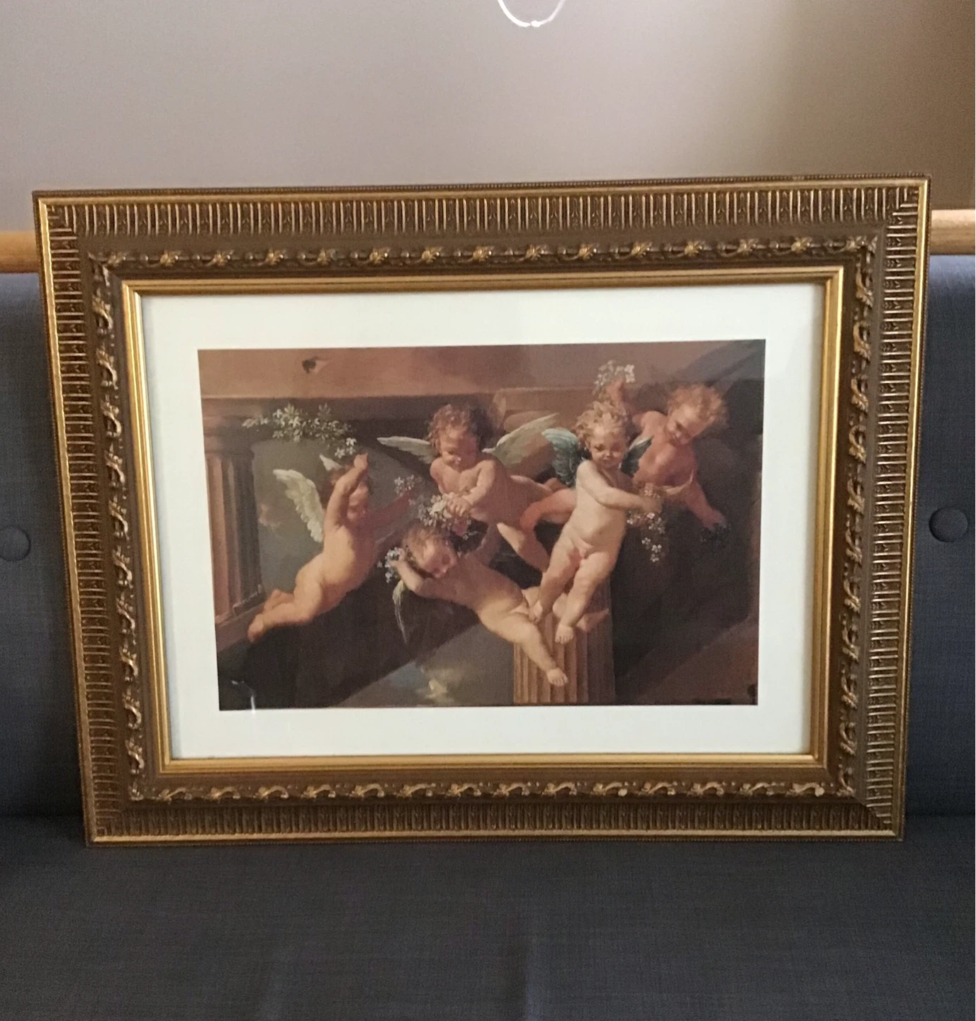 Framed Painting of Cherubs