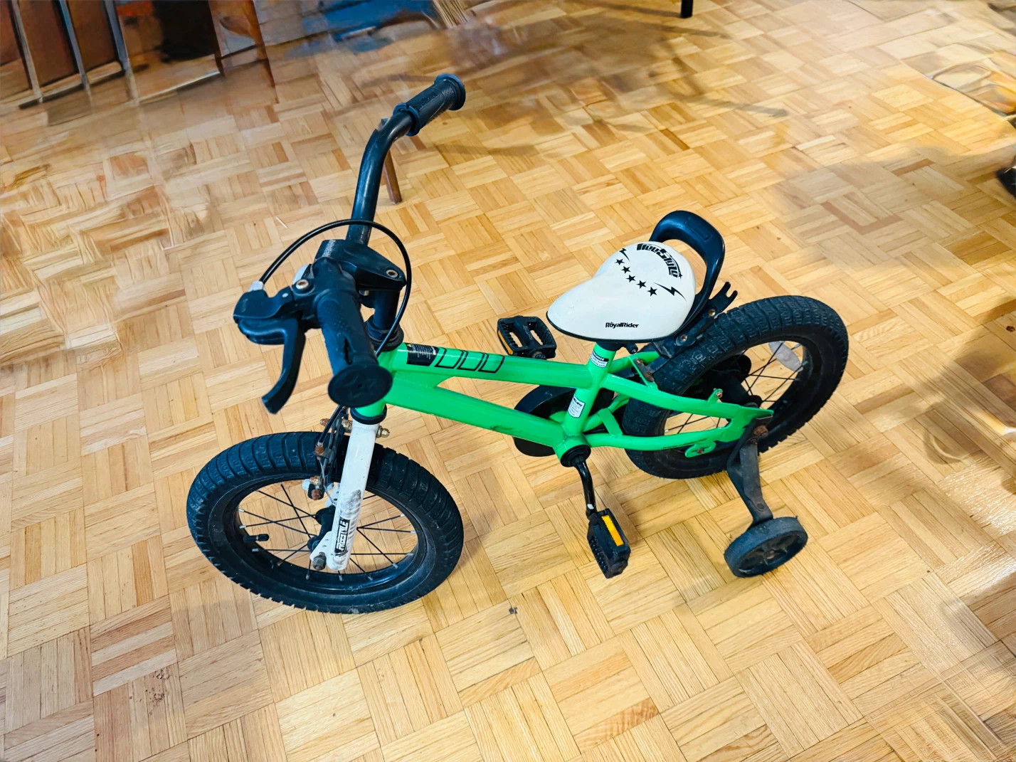 RoyalBaby Green Kids Bike with Training Wheels