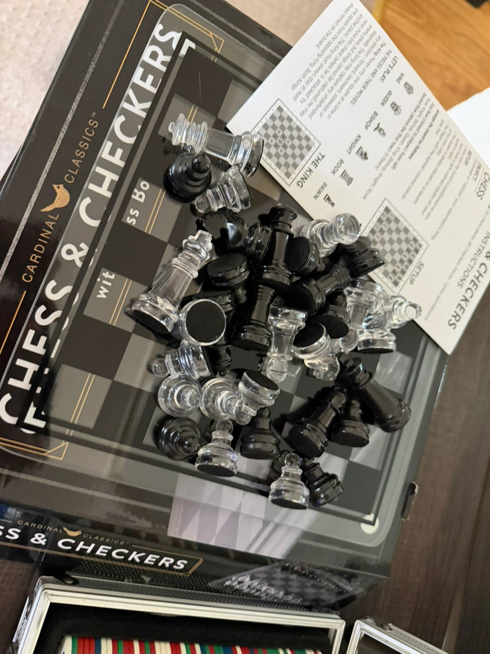 Cardinal Classics Chess & Checkers Set with Glass Board - photo 3