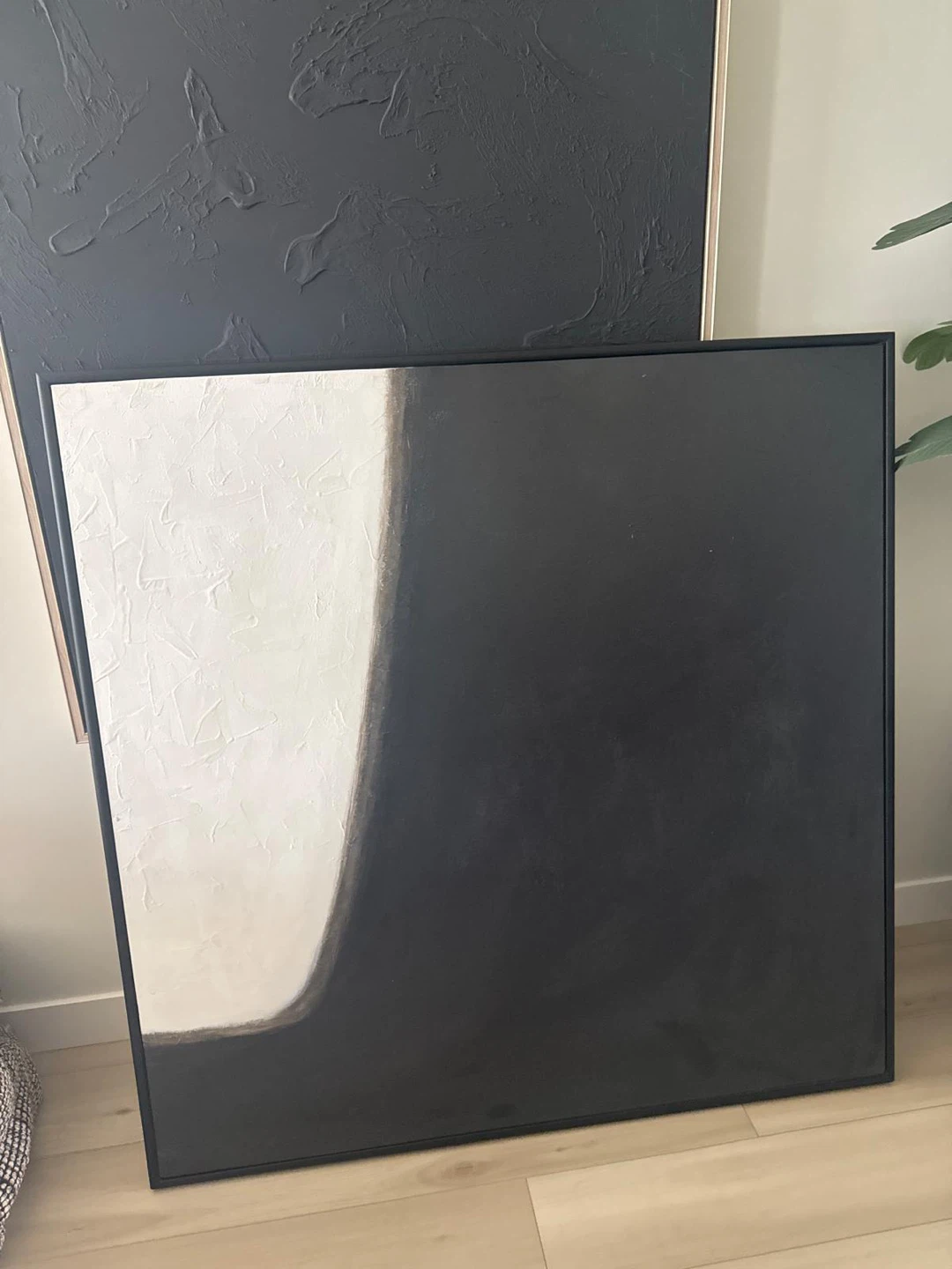 Abstract Black and White Framed Wall Art