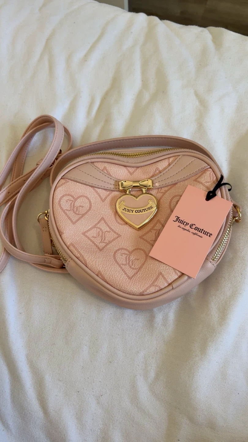 Juicy Couture Pink Heart Crossbody Bag