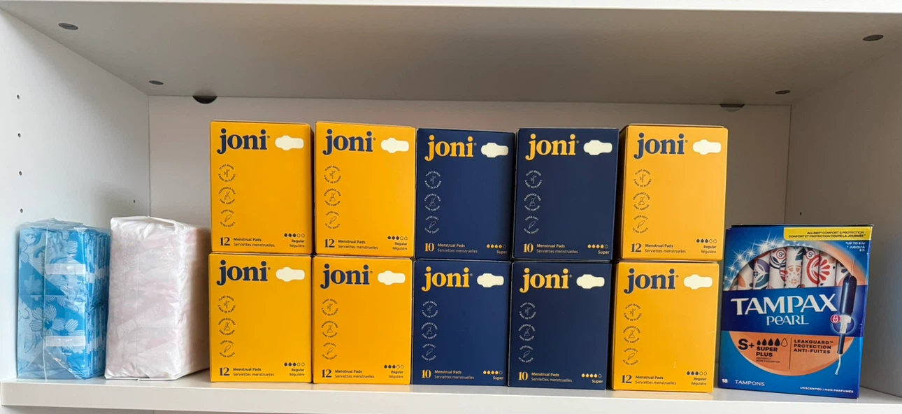 Joni Menstrual Pads, Tampax Tampons, & Always Liners