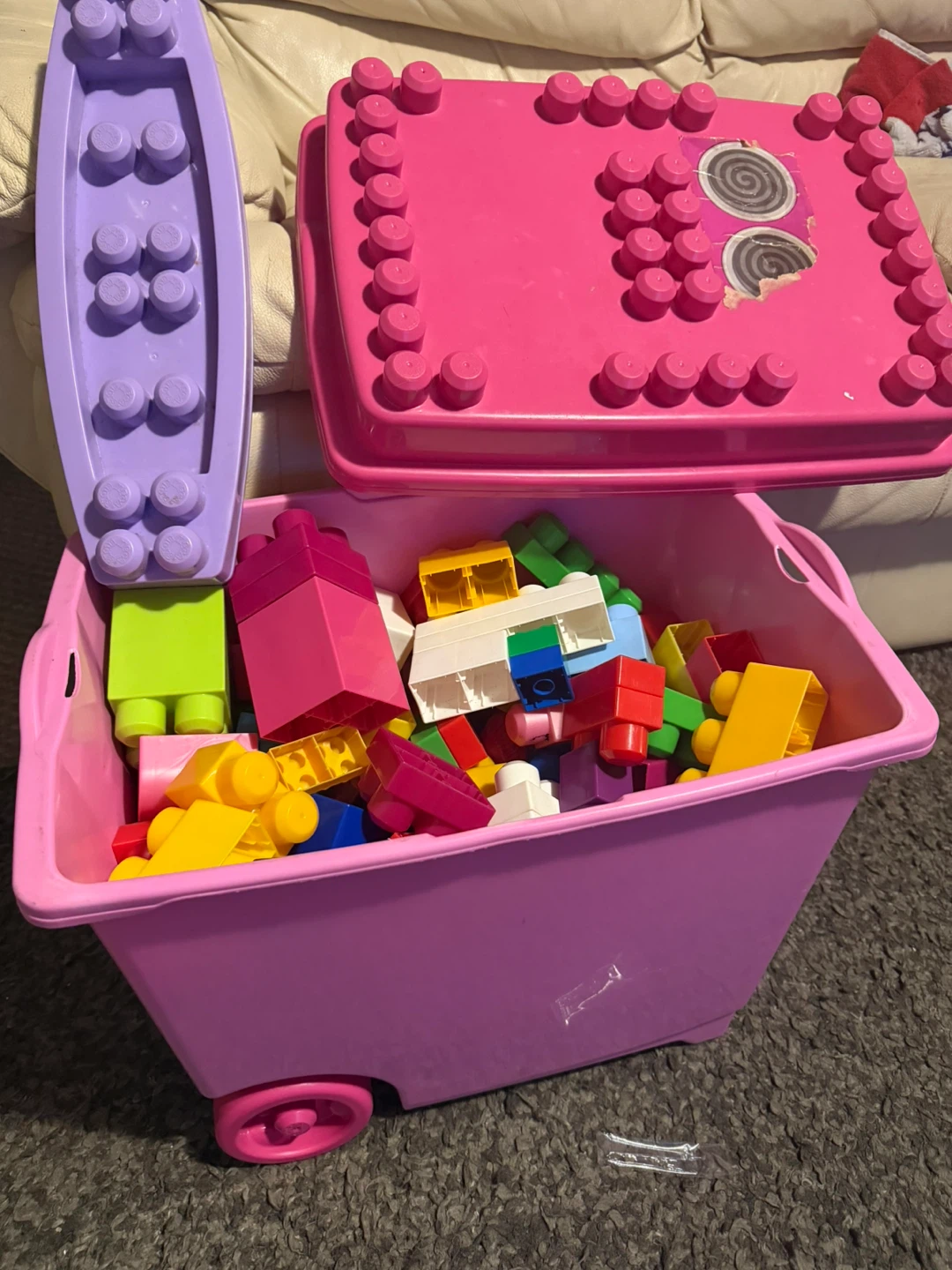 Large Tub of Building Blocks