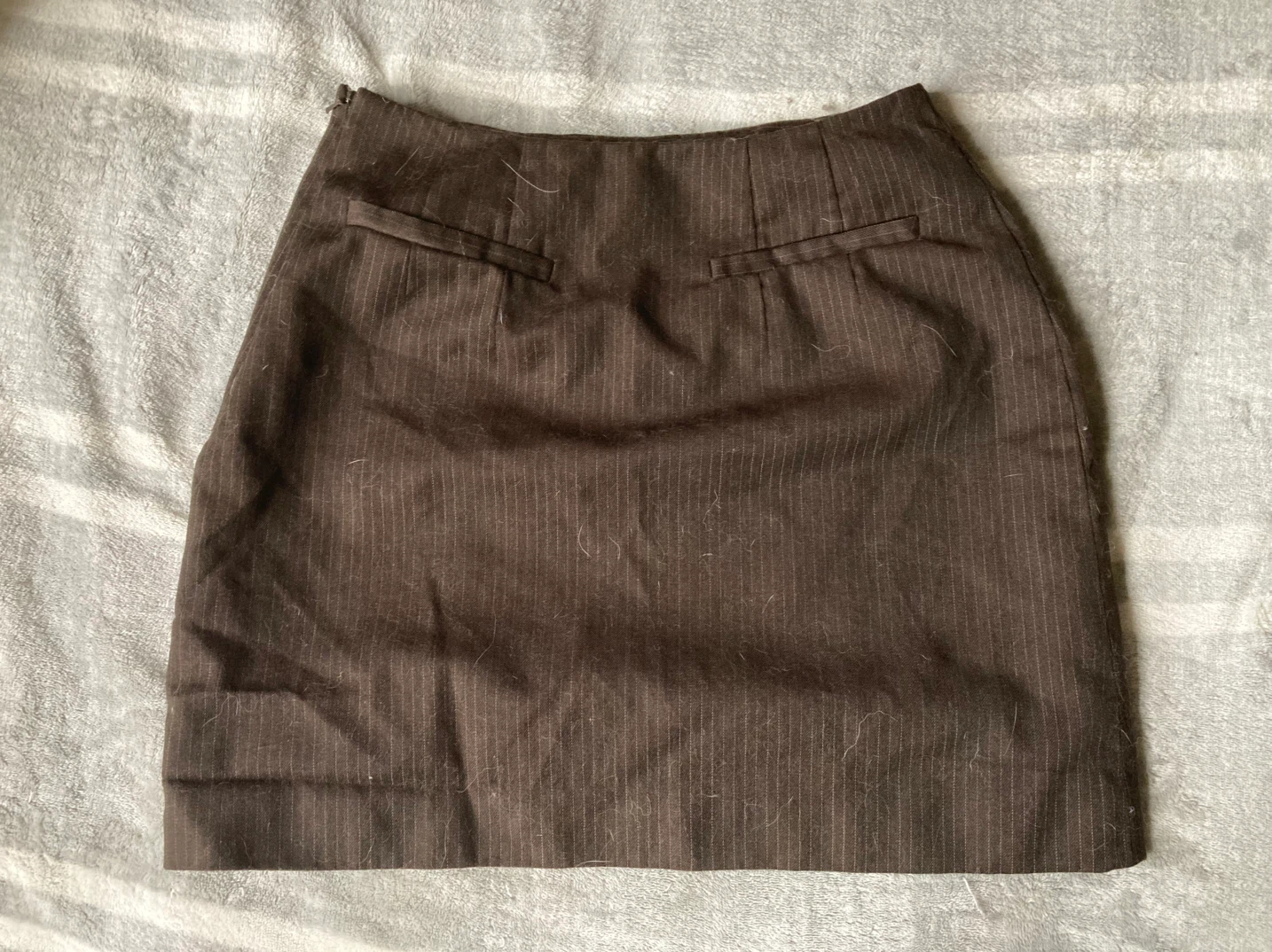Brown Pinstripe Mini Skirt - photo 2