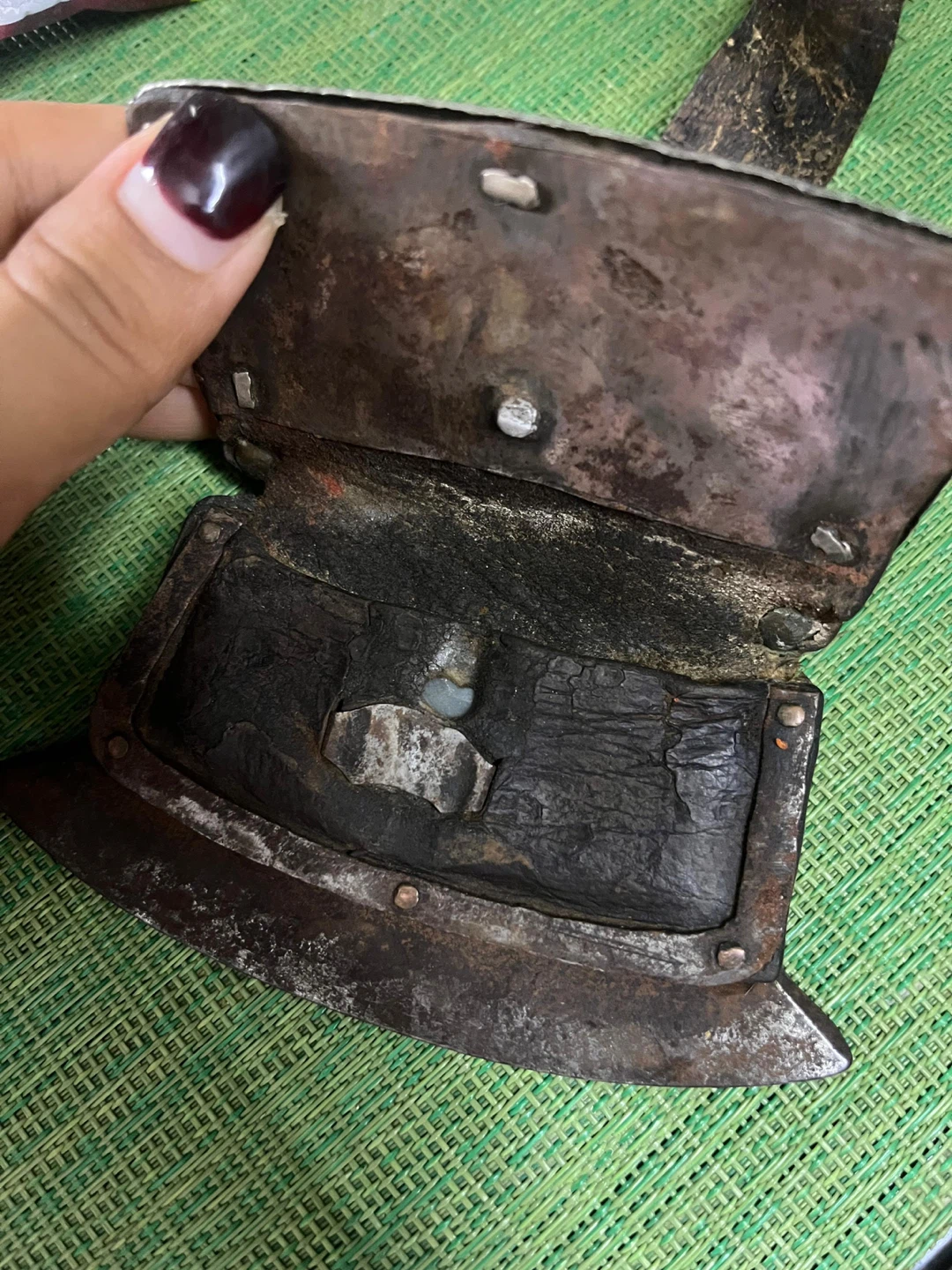 Antique Tibetan belt pendants- mechak or flint purses - photo 2