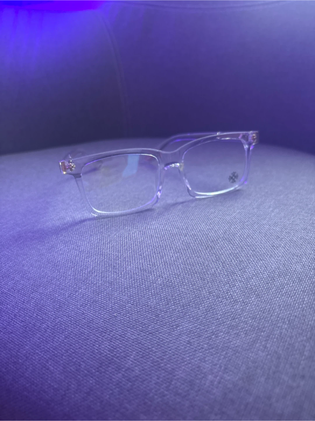 Chrome heart glasses