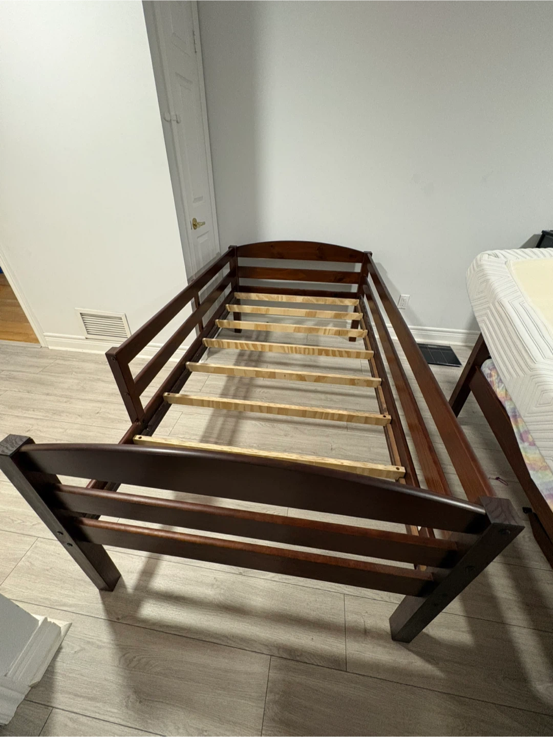 Wooden Toddler Bed Frame - Dark Brown