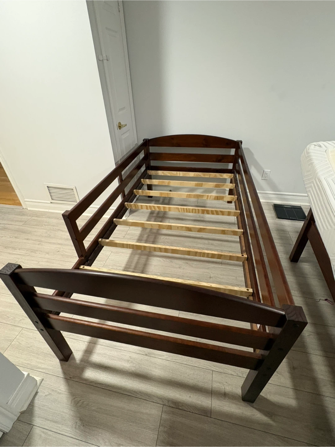 Wooden Toddler Bed Frame - Dark Brown - photo 2