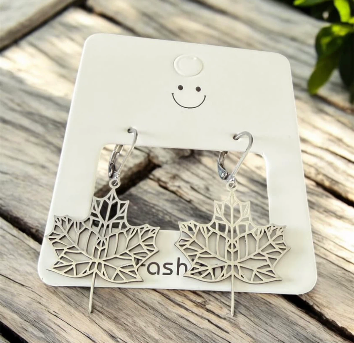 Silver Maple Leaf Earrings
