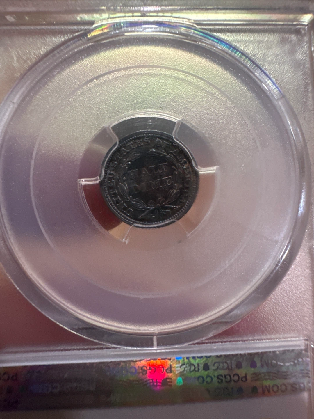 1858 Seated Liberty Half Dime PCGS MS64 - photo 2