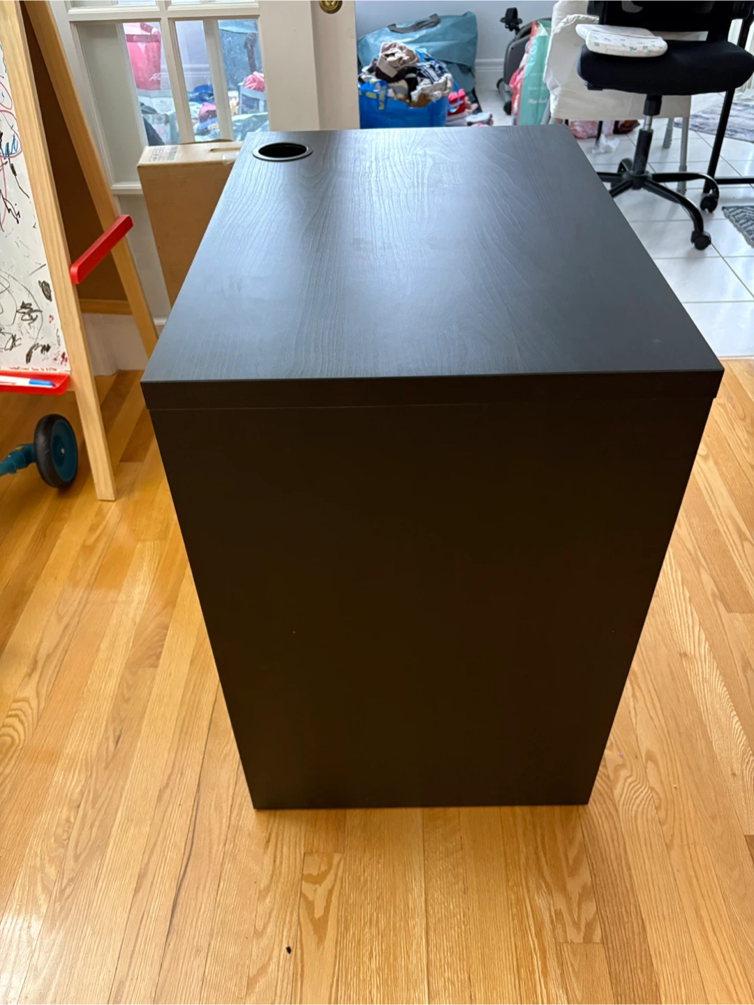 Black Desk with Drawer and Cup Holder - photo 2