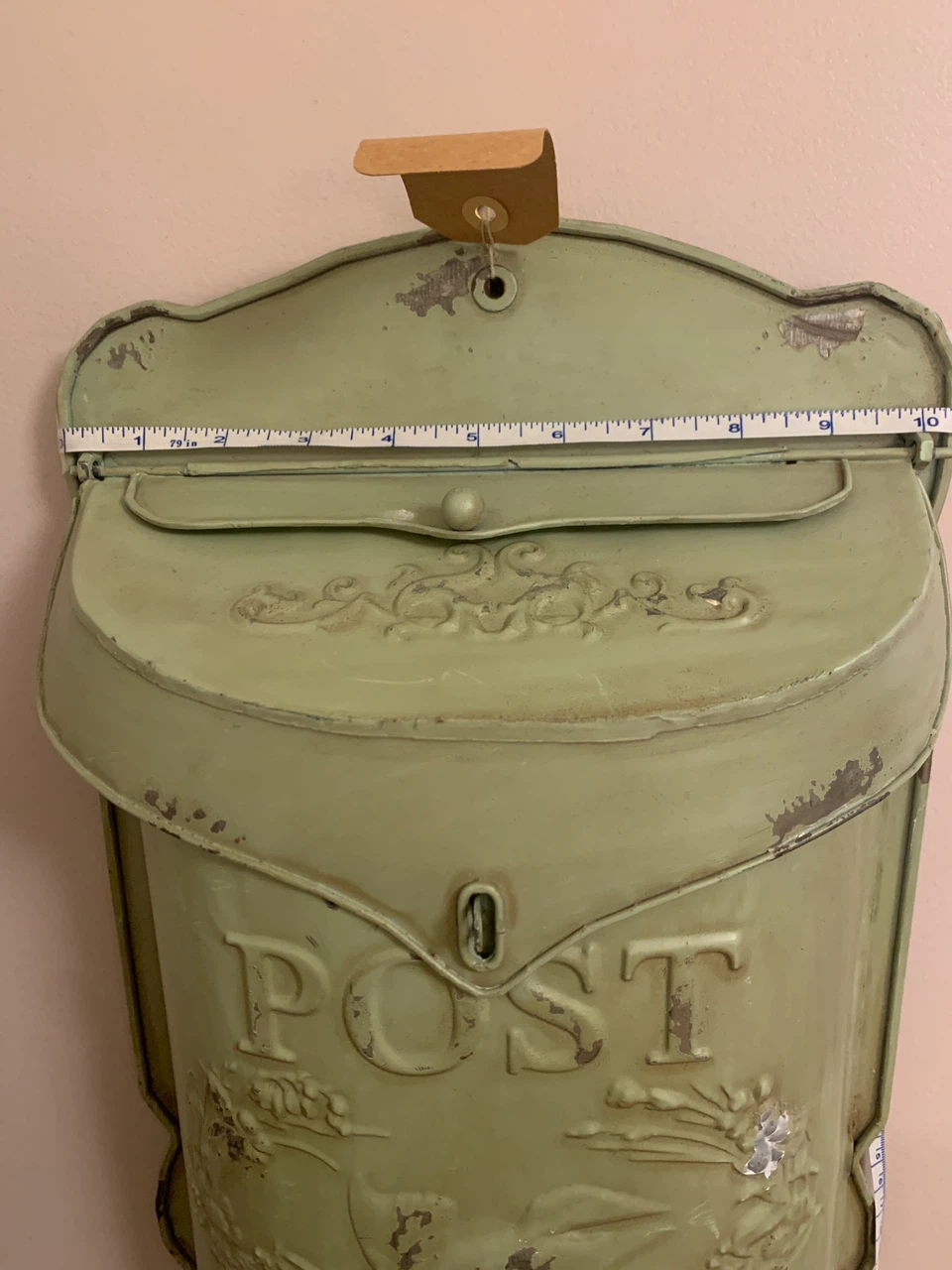 Decorative Green Metal "POST" Mailbox - photo 4