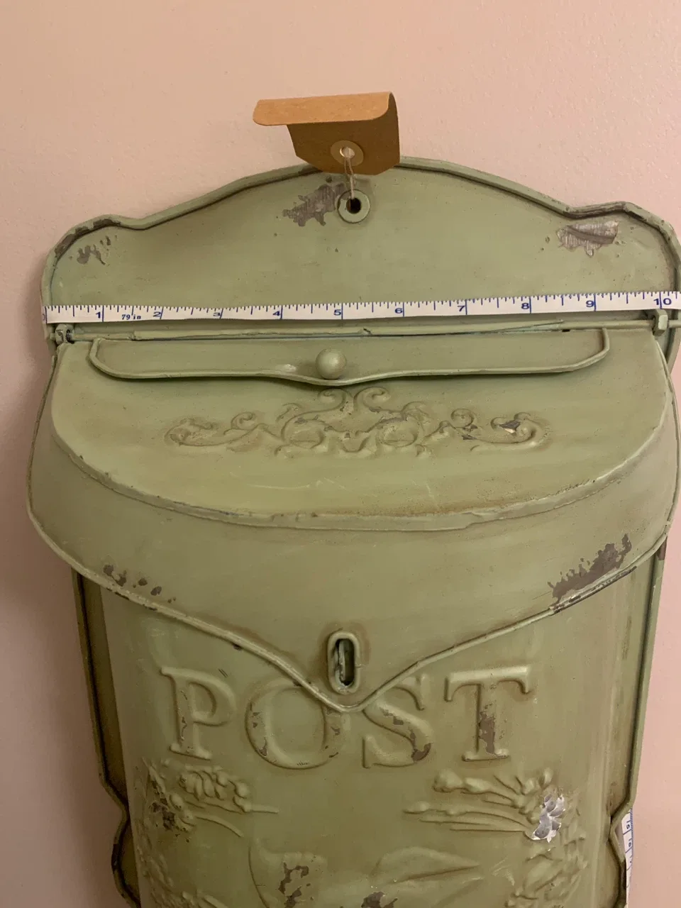 Decorative Green Metal "POST" Mailbox - photo 4