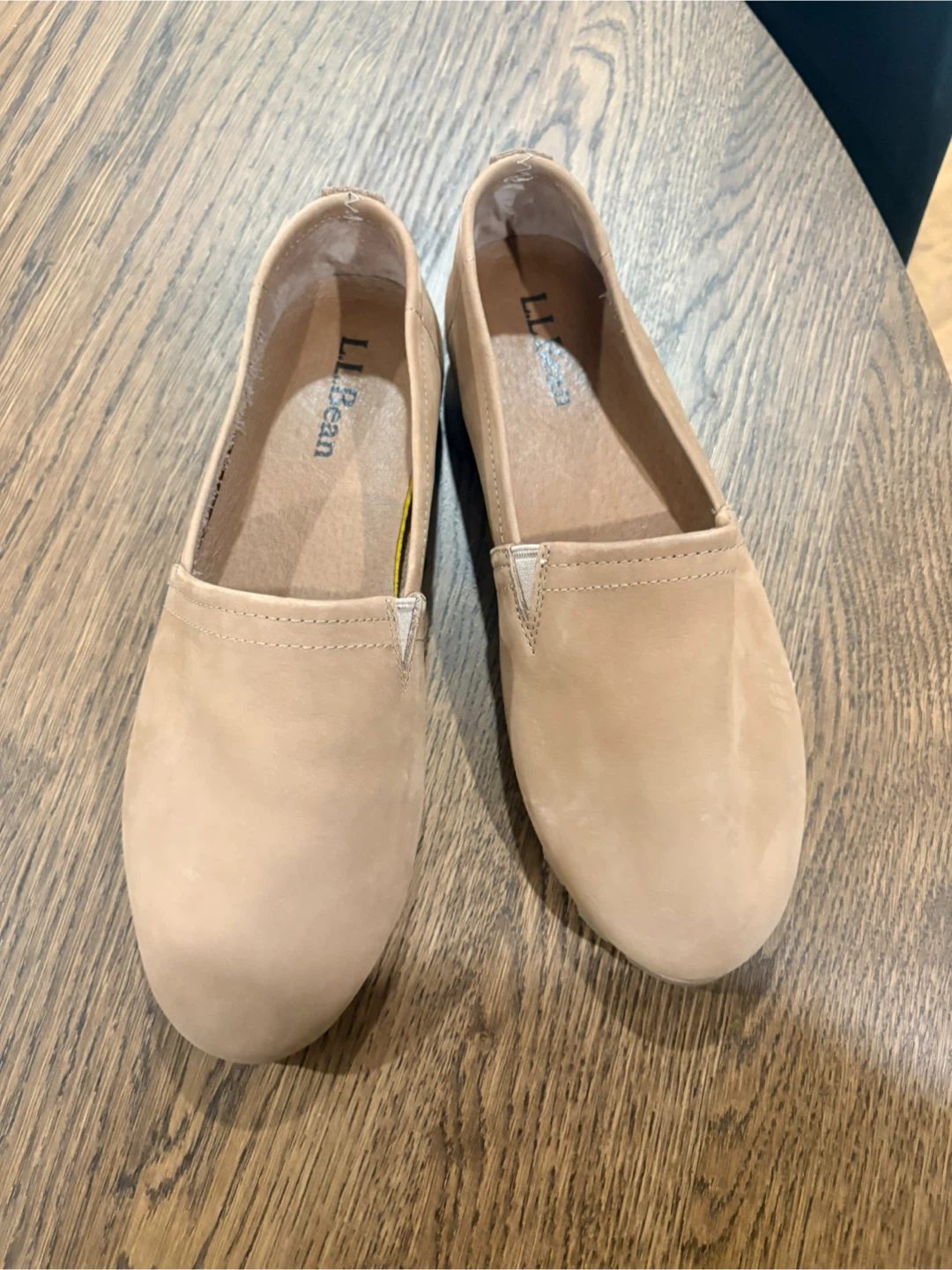 L.L.Bean Leather Slip-On Shoes W 8.5 worn 1x - photo 2